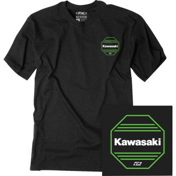 Factory Effex Kawasaki Octagon T-Shirt - Heather Black