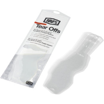 100% Standard 20 Pack Youth Accuri 2/Strata 2 Goggle Tear-Offs
