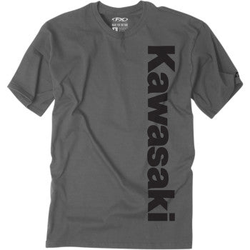 Factory Effex Kawasaki Vertical T-Shirt - Charcoal Gray