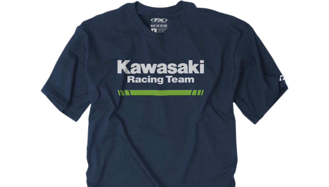 Factory Effex Kawasaki Stripes T-Shirt - Navy