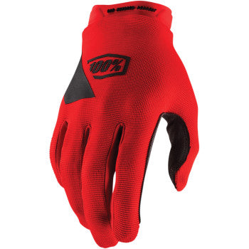 100% Ridecamp Gloves, Red