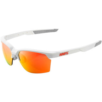 100% Sportcoupe Sunglasses - White - Red Mirror