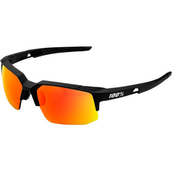 100% Speedcoupe Sunglasses - Black - Red Mirror