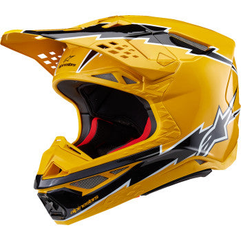 Alpinestars Supertech M10 Helmet - Ampress - MIPS® - Gloss Black/Yellow