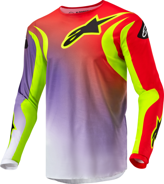 Alpinestars Fluid Lucent Jersey White/Neon Red/Yellow Fluo