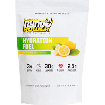 Ryno Power Hydration Fuel Drink Mix - Lemon/Lime - 2 lb - 20 Servings