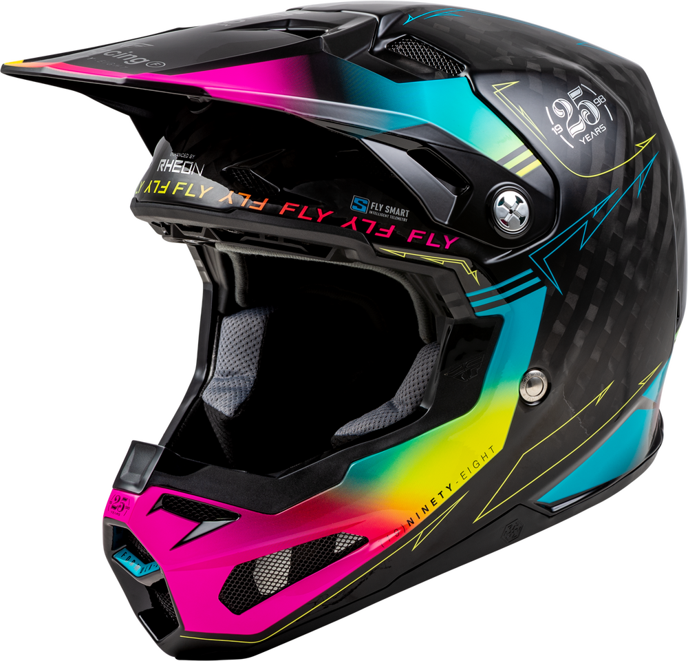 Fly Racing Formula S Carbon Legacy Helmet Black/Electric Blu/Fuschia