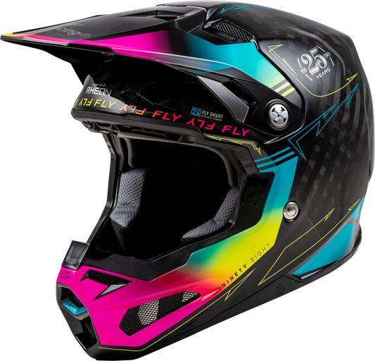 Fly Racing Formula S Carbon Legacy Helmet Black/Electric Blu/Fuschia