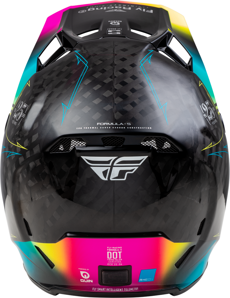 Fly Racing Formula S Carbon Legacy Helmet Black/Electric Blu/Fuschia