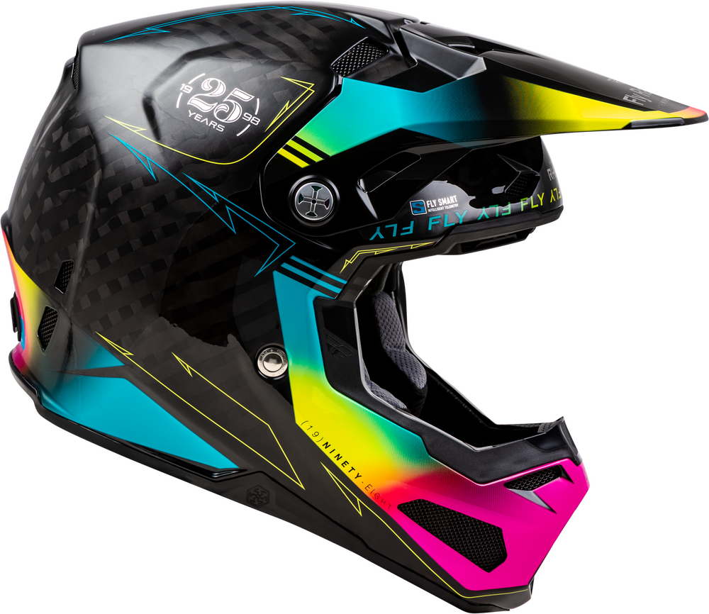 Fly Racing Formula S Carbon Legacy Helmet Black/Electric Blu/Fuschia