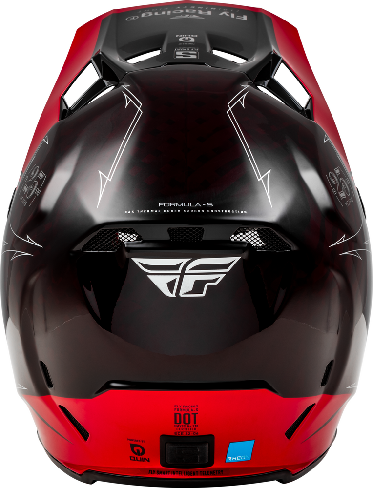 Fly Racing Formula S Carbon Legacy Helmet Red Carbon/Black