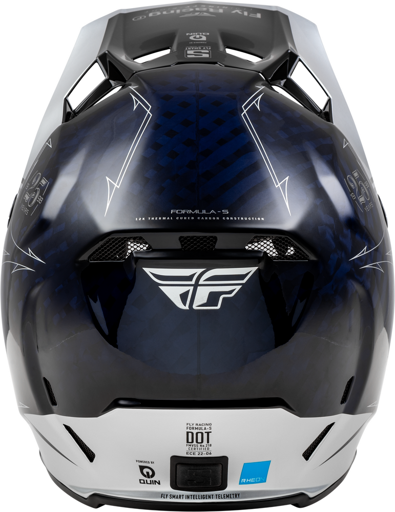 Fly Racing Formula S Carbon Legacy Helmet Blue Carbon/Silver