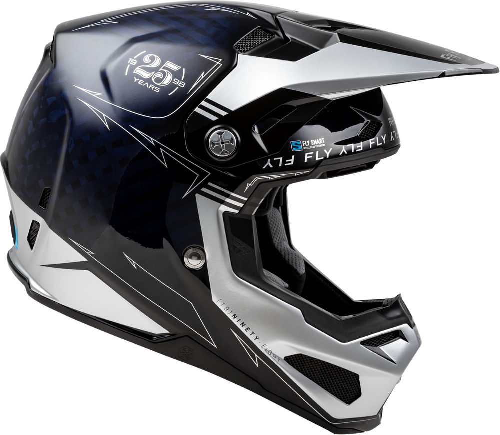 Fly Racing Formula S Carbon Legacy Helmet Blue Carbon/Silver