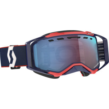 Scott Prospect Snow Goggles, Blue/Red - Enhancer Blue Chrome