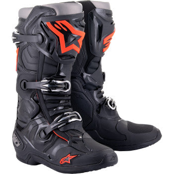 Alpinestars Tech 10 Boots - Black/Red Fluorescent