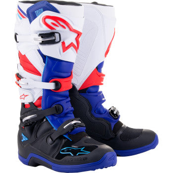 Alpinestars Tech 7 Boots, Black/Blue/Red/White