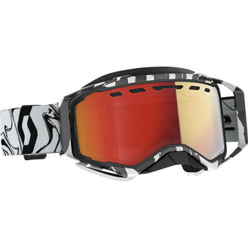 Scott Prospect Light Sensitive Snow Goggles, Marble Black/White - Red Chrome