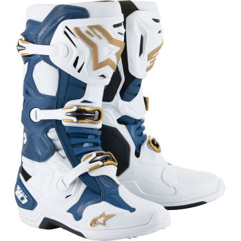 Alpinestars Arlington LE Tech 10 Boots - White/Blue/Gold