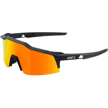 100% Speedcraft SL Performance Sunglasses, Black - Red Mirror