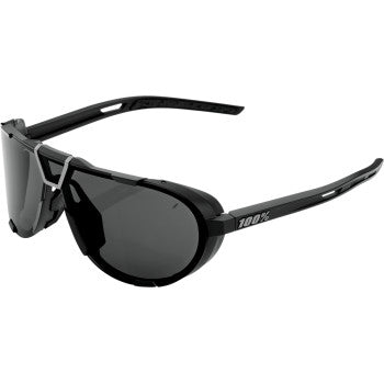 100% Westcraft Sunglasses, Matte Black - Smoke