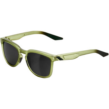 100% Hudson Sunglasses, Olive - Black Mirror